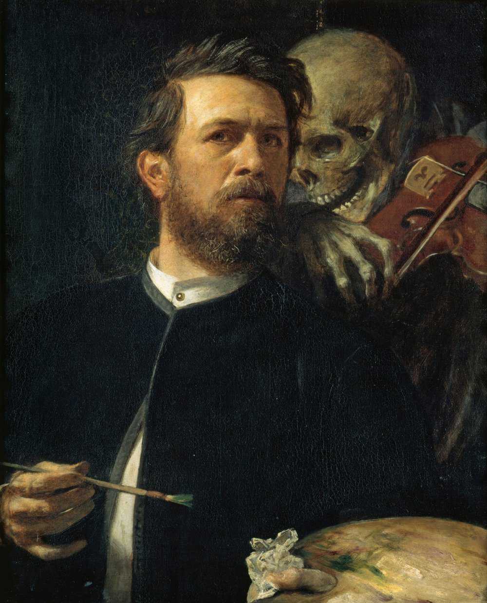 Arnold_Boecklin-autoritratto con la morte che suona il violino 1872