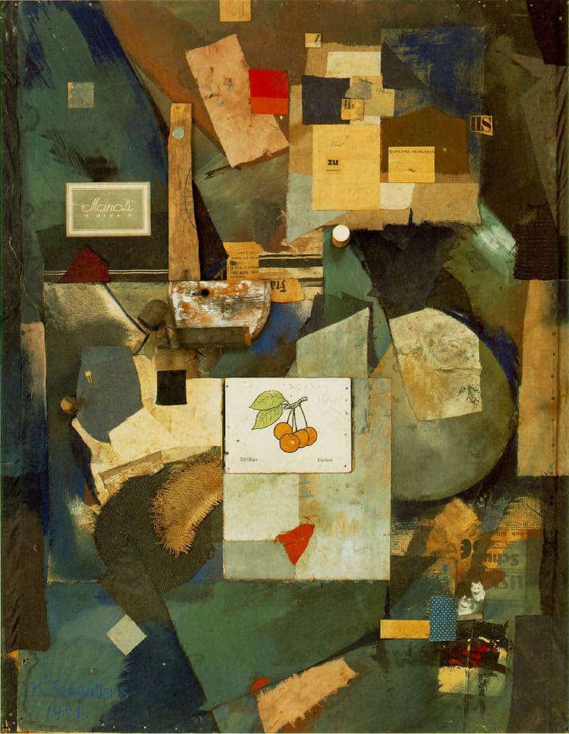 Kurt Schwitters, Merz 32A (Le ciliegie), 1921, collage, MOMA, New York