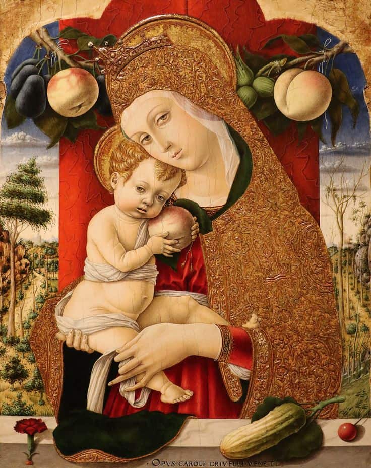 1 Madonna Lochis di Carlo Crivelli,1475 nell'Accademia Carrara di Bergamo