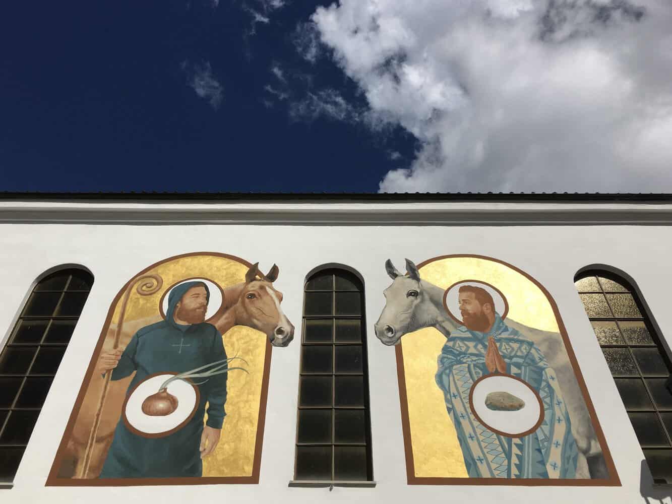 02 Il murale di San Luca e San Vitale, dell’artista Igor Scalisi Palminteri, Chiesa di San Luca, 2022