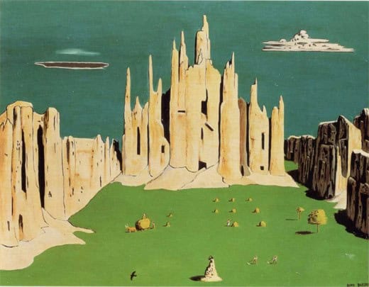 Piazza del Duomo di Milano Dino Buzzati 1957 olio su tela